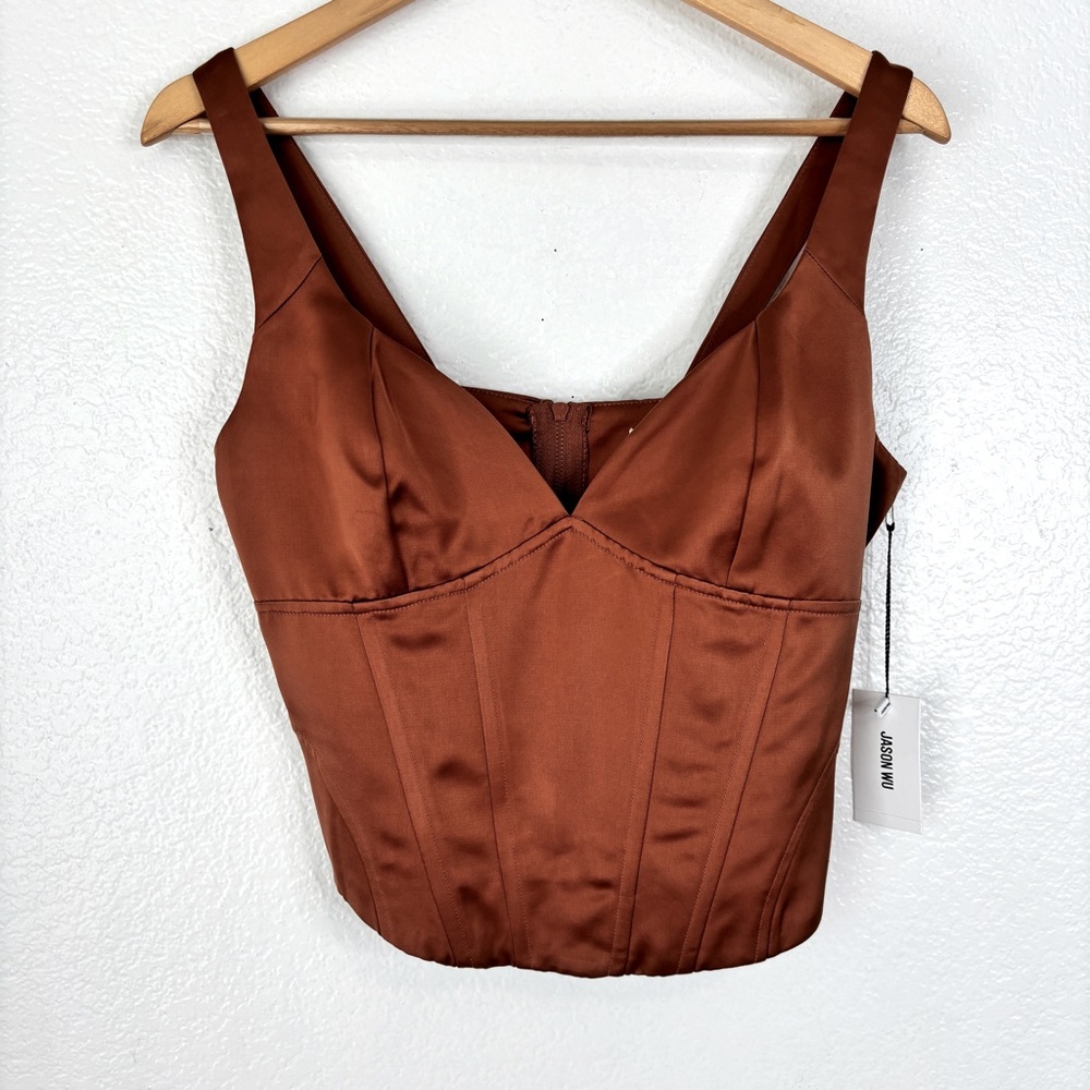 NWT JASON WU Satin Corset Top - Medium